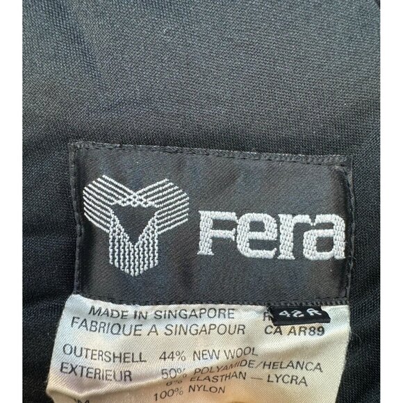 Fera Mens Suspender Ski Pants 42R Black Wool Blend Swiss Fabric - Picture 3 of 16